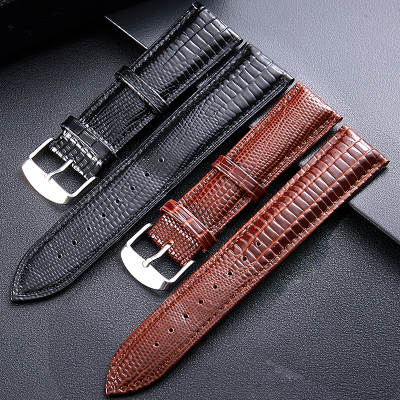 Factory spot lizard print leather watch strap bright leather watch strap accessories 12mm-24mm wholesale