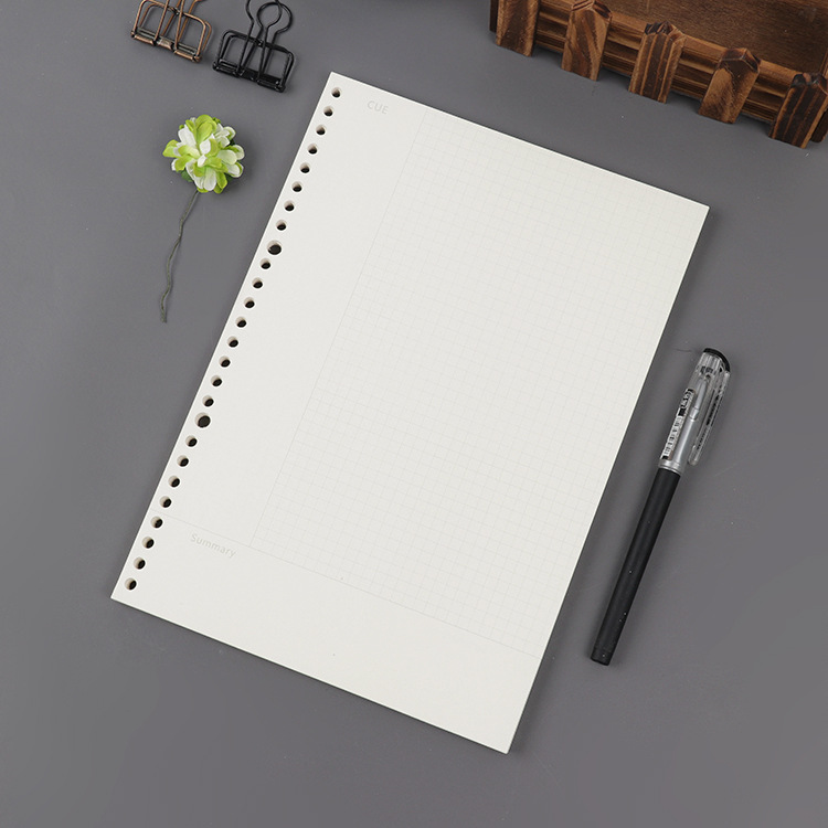 2066A4B5 notebook core loose-leaf book inner page core net grid time plan Hand Book 20 holes 26 holes