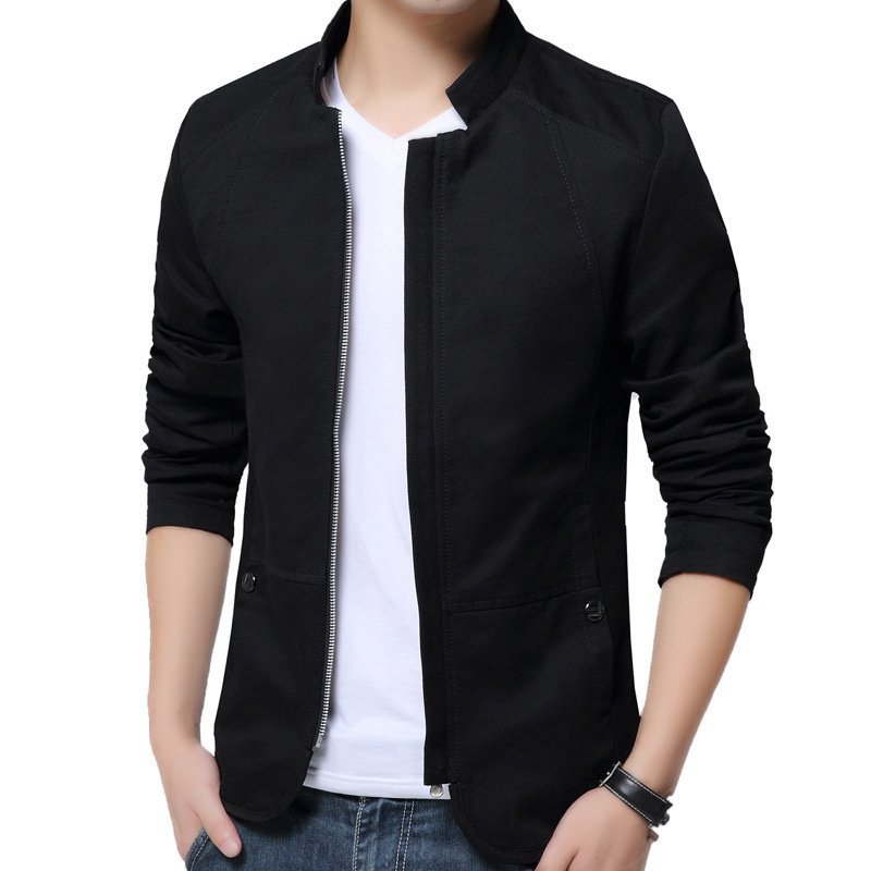 Men's casual washed jacket men's 2018 Spring and Autumn New Korean style slim-fit handsome cotton outer clothes men's fashion
