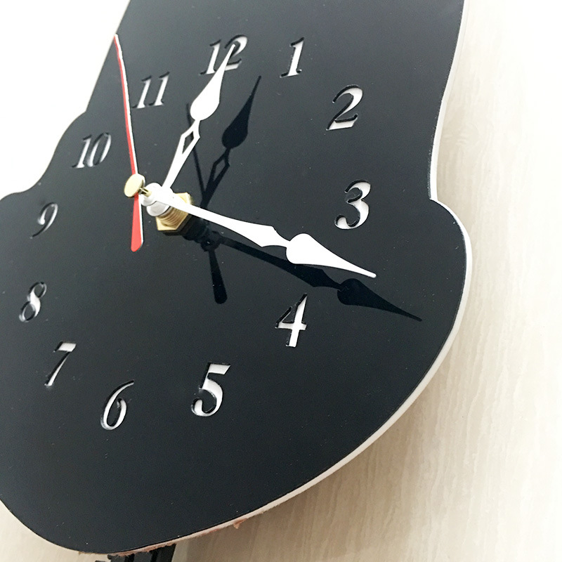 Cross-border personality new diy clock living room acrylic wagging tail dog home creative wall clock a generation of hair