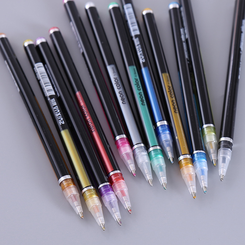 Fresh glitter pen diy student graffiti coloring stationery Korea creative stationery highlighter gouache mini