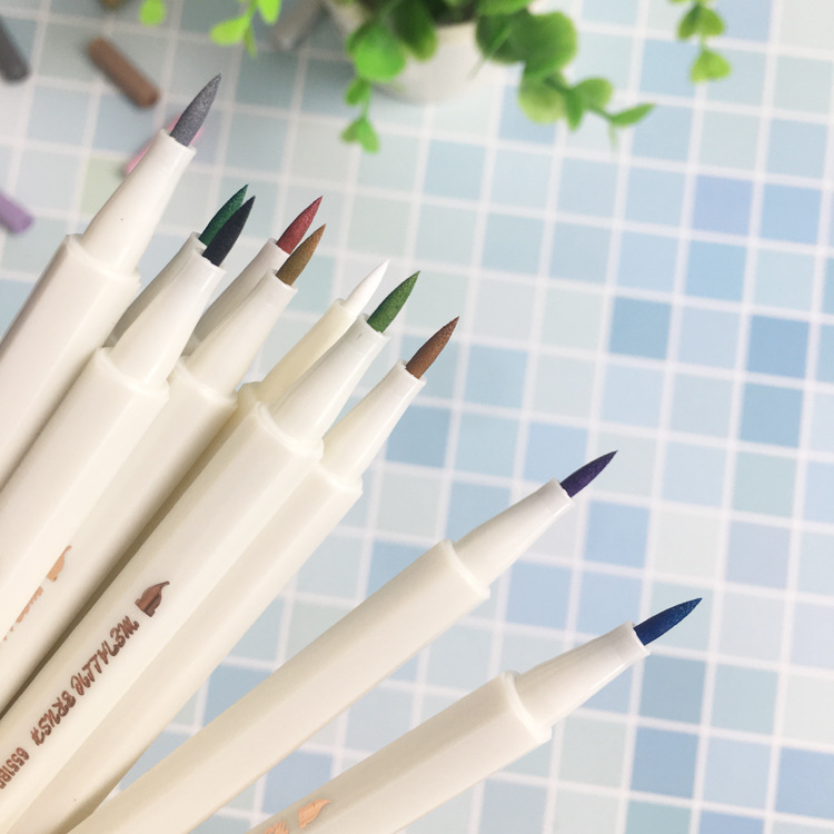 Starsta6551brush Brush Metal Paint Pen 10 Color Pearlescent Color Marker Graffiti Paint Pen