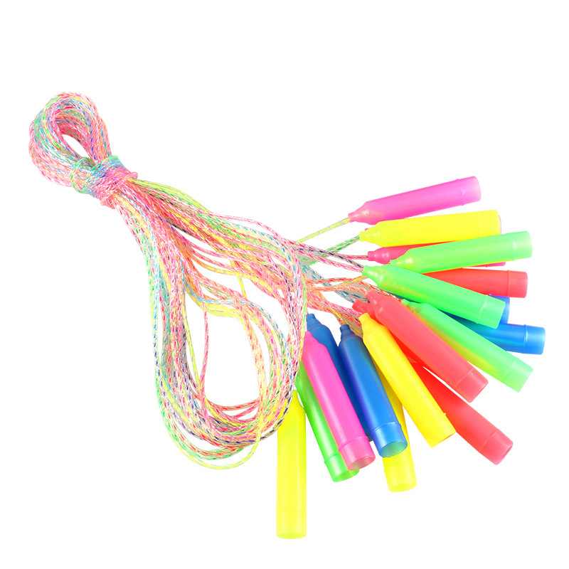 Colorful plastic skipping rope kindergarten Elementary School students outdoor toys sporting goods prizes Yiwu small commodities wholesale