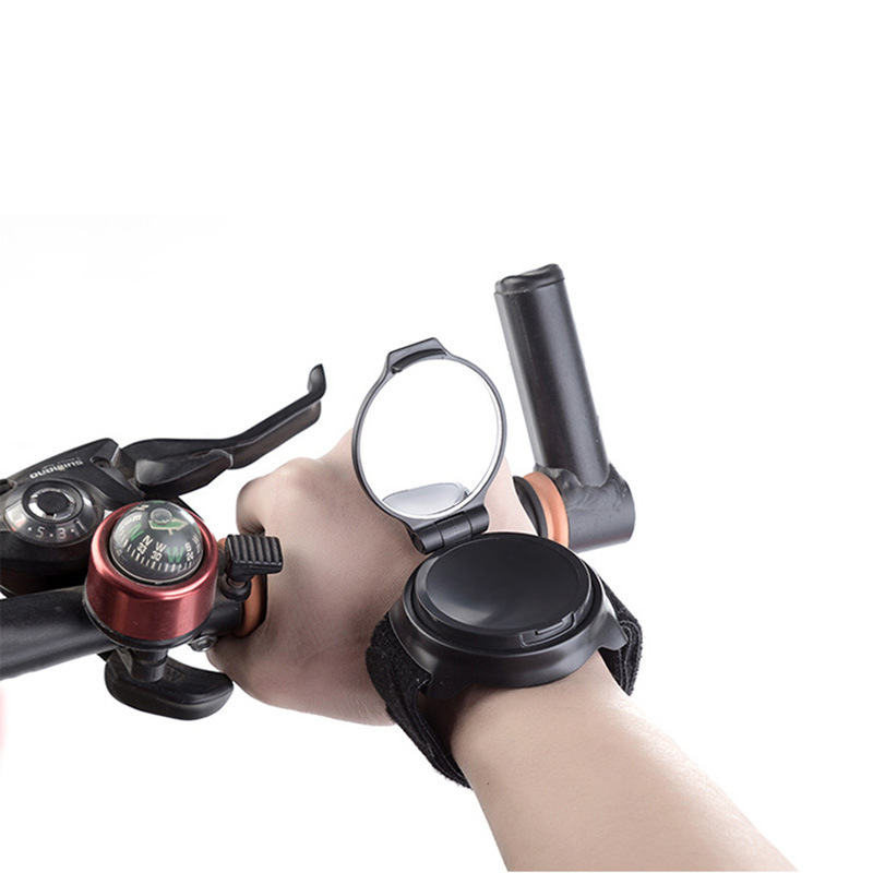 New supply hot-selling bicycle rearview mirror with wrist strap arm can rotate 360 degree mirror