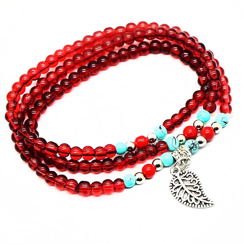 Jewelry imitation Garnet three ring bracelet ethnic style ladies jewelry bracelet stall supply small gifts hand jewelry