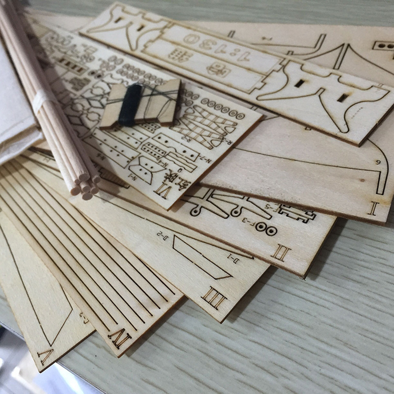 Harvey Sailing Boat Assembled Model Wooden Western Ancient Ship Model Kit DIY Popular Science Equipment Great Sailing Age