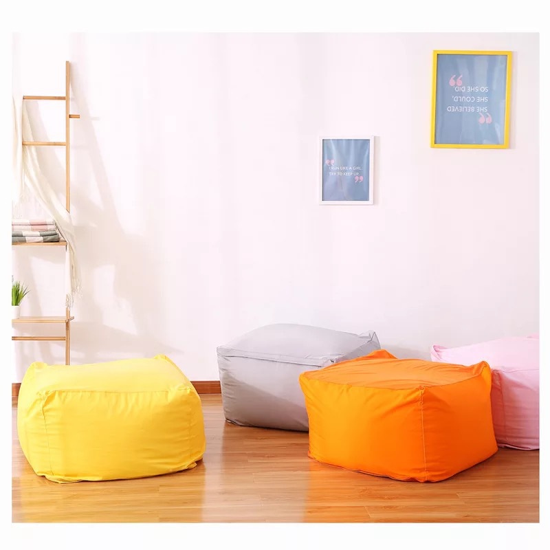 Simple Unprinted Japanese Lazy Sofa Bean Bag Change Sofa Cover