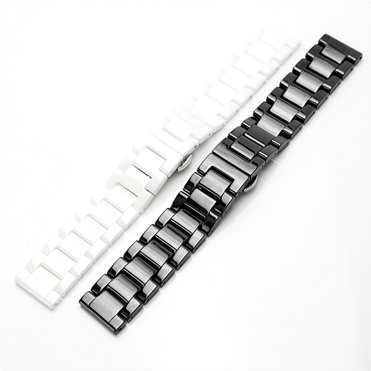 Suitable for apple apple Watch 4 Generation Samsung s4 Huami iwatch 3 Beads Ceramic Strap Bracelet 2022mm