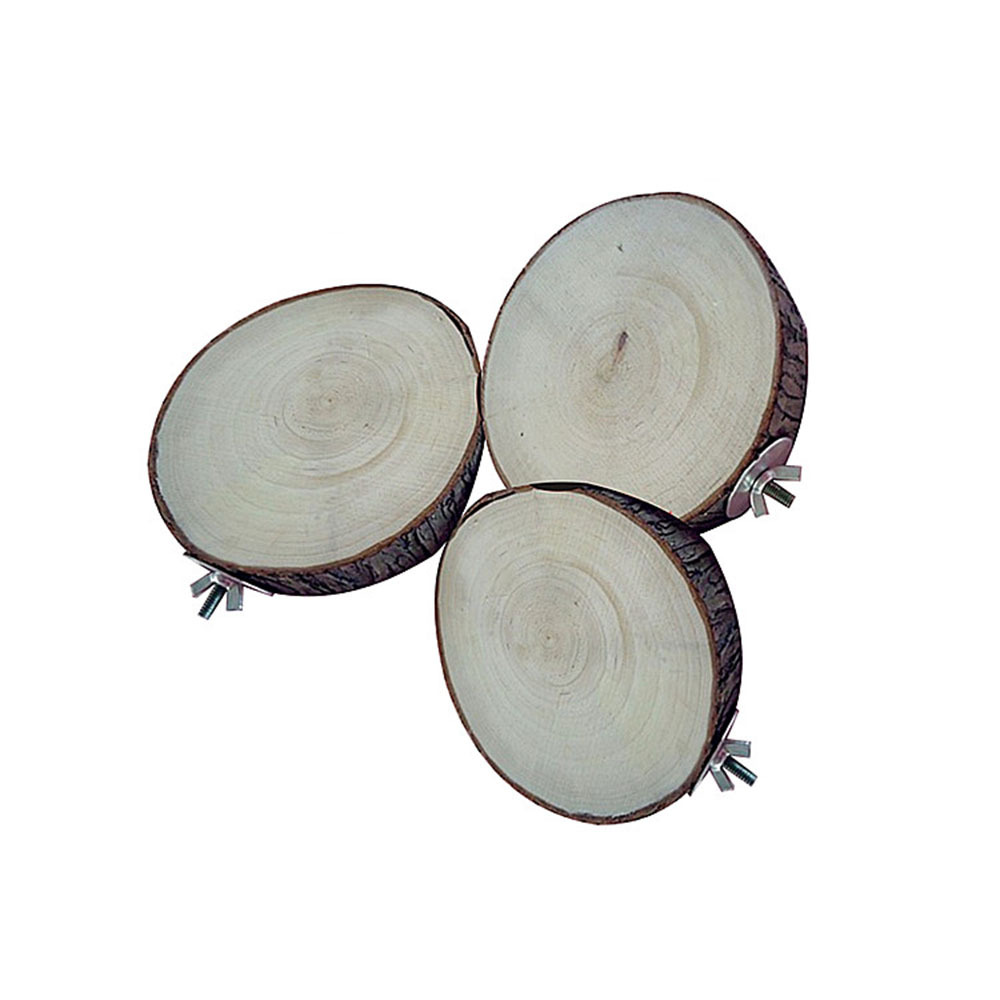 Squirrel Totoro round wooden pier springboard parrot station board Totoro hamster jumping platform with leather round jumping platform thickened