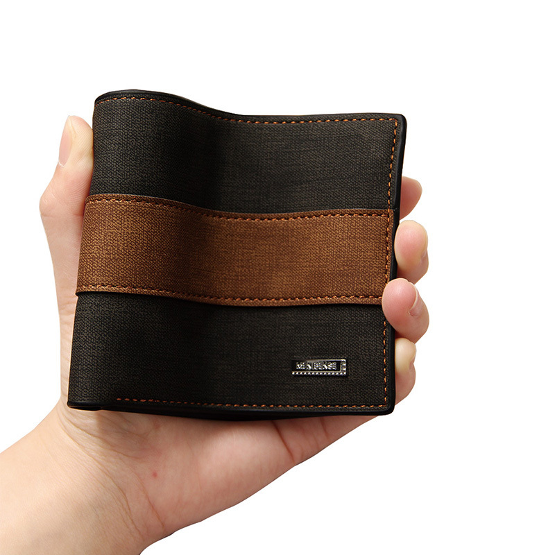 Cross-border New Men's Short Frosted Wallet Multi-card Large Capacity Korean Fashion Retro Men's Wallet for Young People
