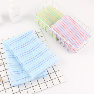 Color striped bath towel roll soft long bathroom rub-free bath strip back rub bath wipe