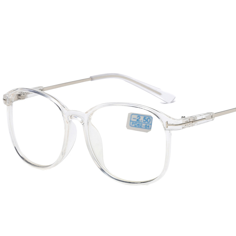 New transparent finished myopia glasses 100-600 degrees for men and women retro transparent frame myopia glasses wholesale