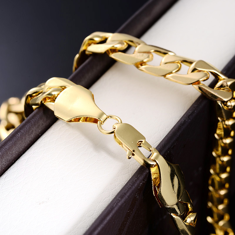 Ka billion European and American fashion jewelry necklace men's side NK necklace personality big gold chain cross-border jewelry wholesale