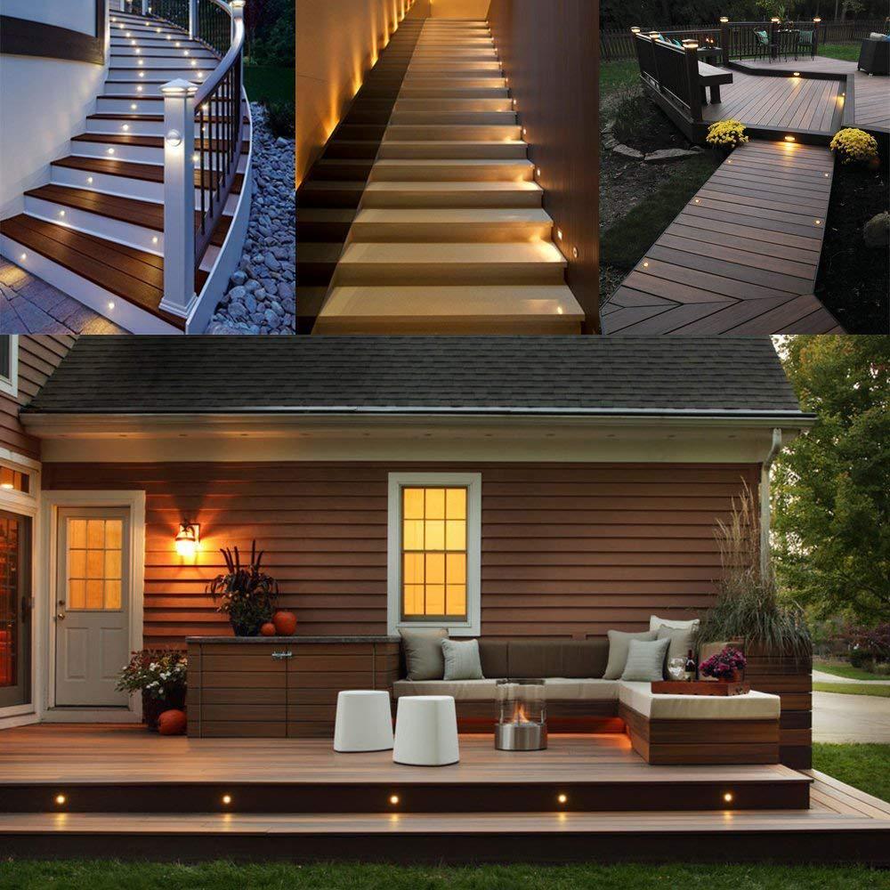 LED outdoor deck light 12v patio floor kitchen string lights IP67 garden path indicator garden lamp underground light