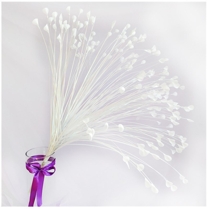 Factory direct sales artificial flower sparkling brilliance Peacock grass flower flower arrangement accessories Reed leaves onion grass wedding decoration