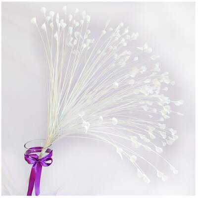 Factory direct sales artificial flower sparkling brilliance Peacock grass flower flower arrangement accessories Reed leaves onion grass wedding decoration