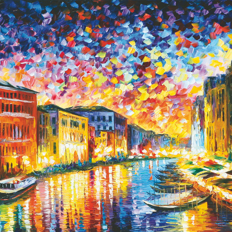 Wooden Puzzle 1000 pieces adult puzzle decompression children Cartoon Cartoon landscape famous painting pattern flat puzzle