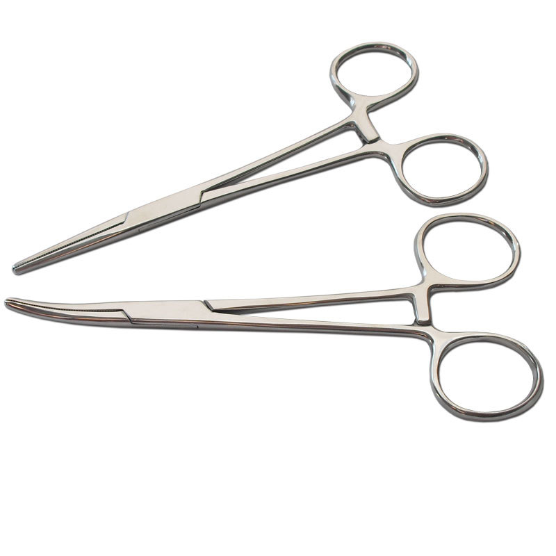 in stock stainless steel hemostatic forceps pet plucking forceps needle holding forceps mosquito-type forceps cupping forceps straight pointed elbow 12.5