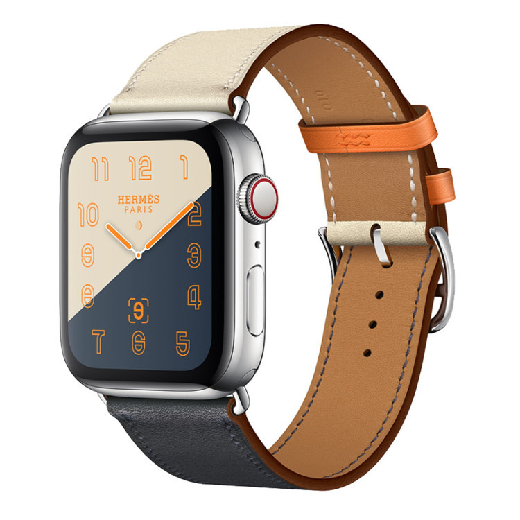 For apple watch/8/7/6/5Ultra Leather Strap Single Loop Double Loop Bracelet Wristband