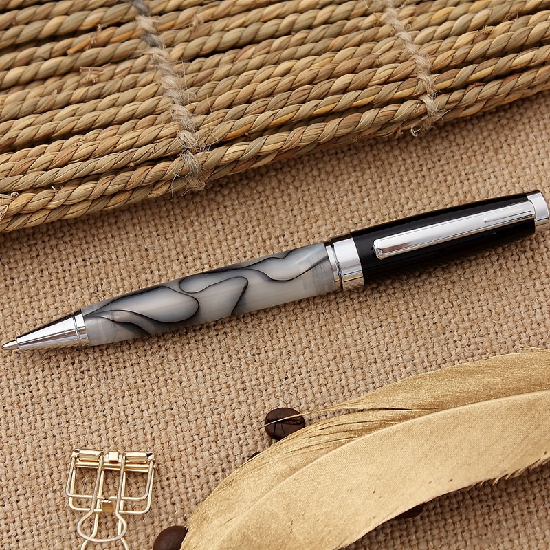 Factory wholesale metal acrylic rotating ballpoint pen business advertising gift pen printed LOGO a generation of hair