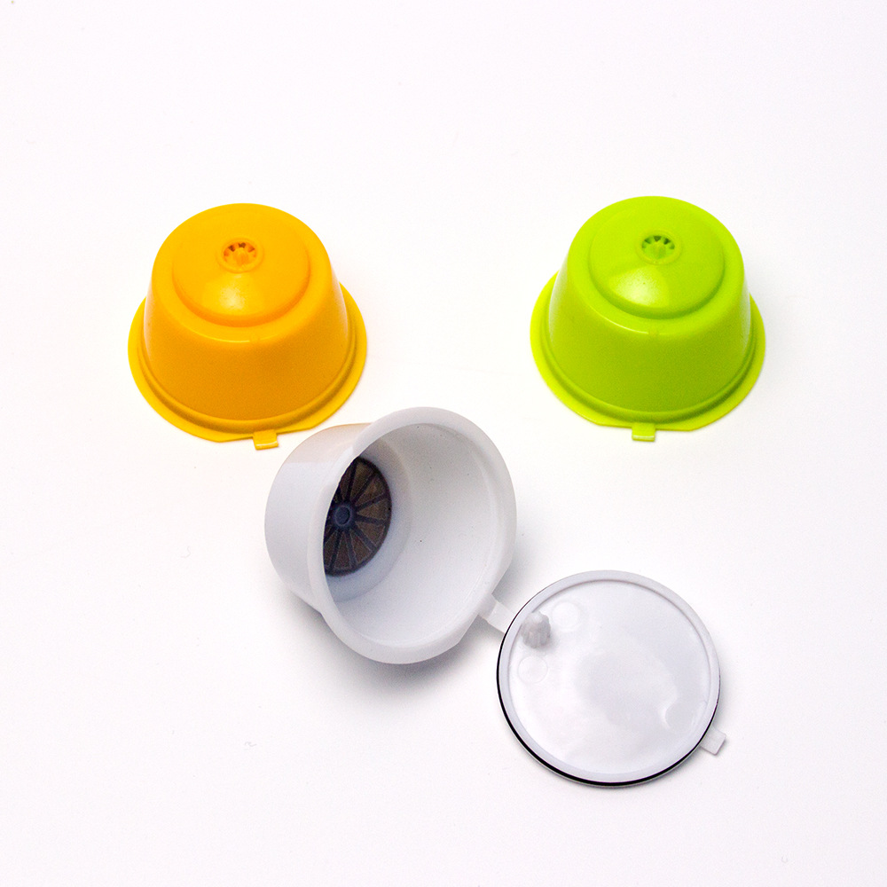 Yellow Green White coffee capsule filter Cup Duqu KUSI suitable for DOLCEGUSTO refillable capsule shell