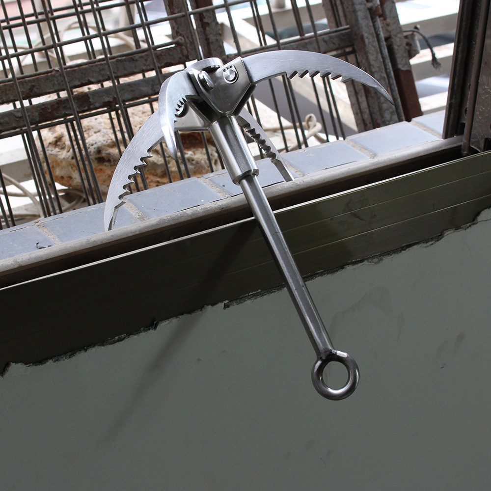 Outdoor Survival Stainless Steel Flying Tiger Claw Outdoor Rock Climbing Climbing Hook Large Climbing Claw 3 Teeth 4 Teeth Fishing Anchor Hook