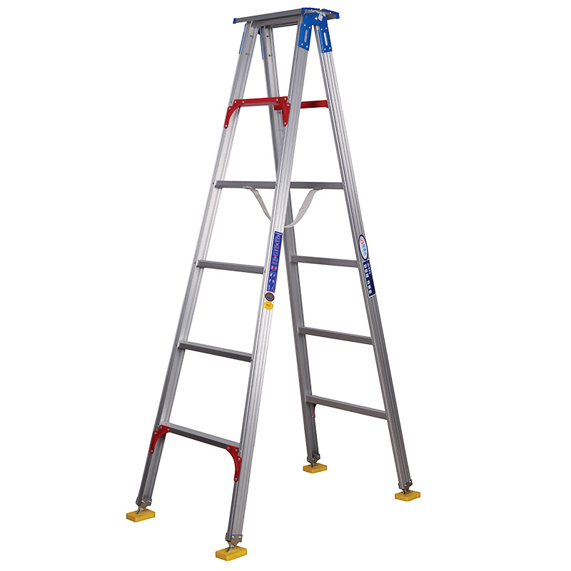 Hinge ladder series movable foot industrial ladder factory warehouse workshop ladder thickened aluminum alloy ladder