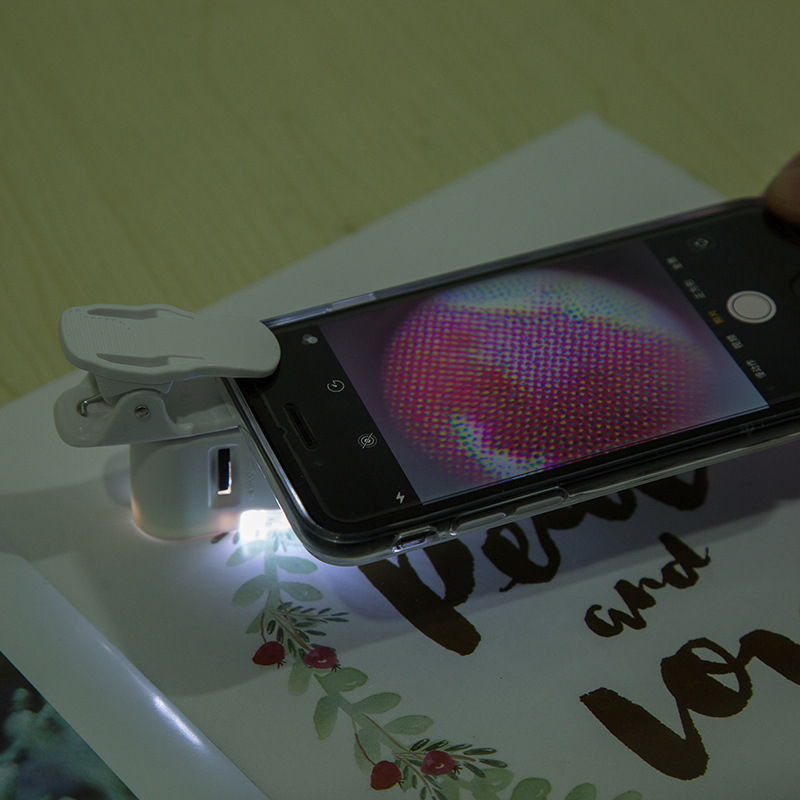 Factory Direct sales with money detector function clip-on magnifying glass mobile phone 60 times optical microscope 9595w