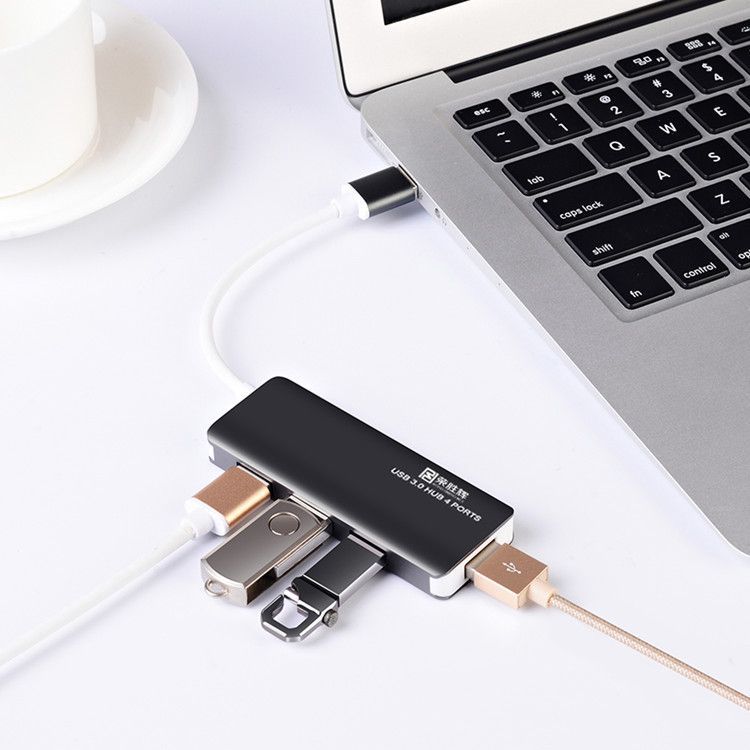 USB3.0hub New Hub 4-port TYPE-C to 4-port USB Splitter a drag 4hub extender