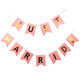 Pink solid version JUST MARRIED fishtail flag