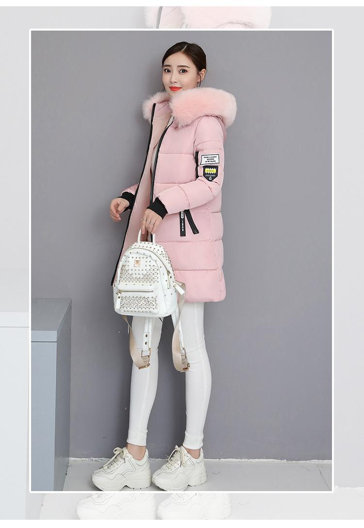 2023 Cotton-padded Jacket Women's Long Slim Fit Slimming Cotton-padded Jacket Coat Large Size Wool Collar Thickened Large Size Cotton-padded Jacket Ti_voghion.com