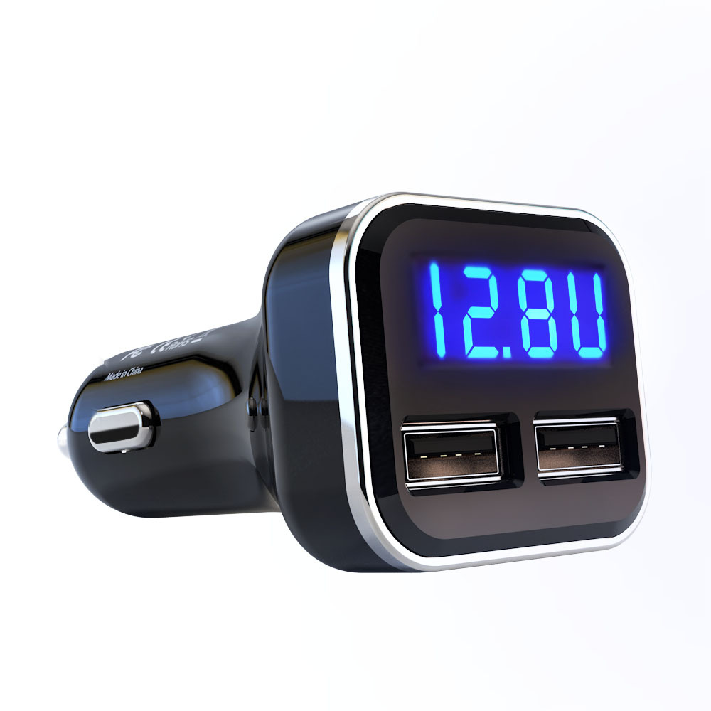 New 4.8A car phone charger new appearance fast car charger voltage and current display ebay explosions dual usb