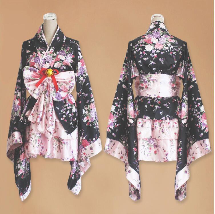 Pure Land of Bliss Dance Dress cosplay Costume Anime Maid Costume Cute Heavy Sakura Kimono Lolita Dress