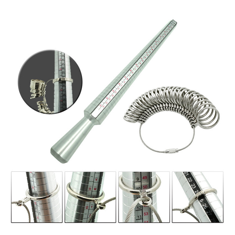 Ring stick four-purpose us uk ring Hong Kong duomei size ring British size ring measuring ring tool
