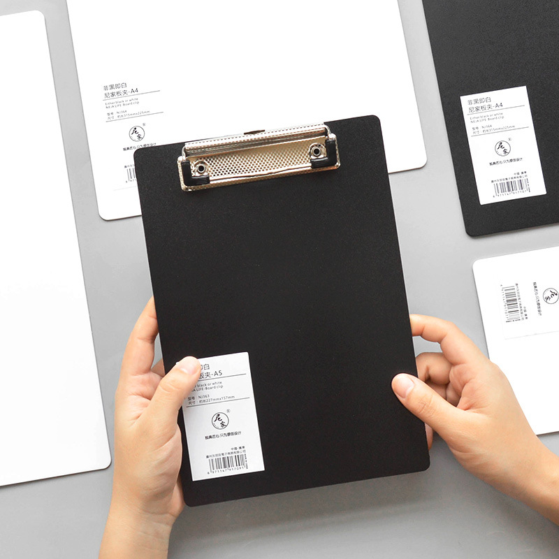 Simple office non-black or white A4A5 writing board clip pad file splint plastic reading board solid color writing board