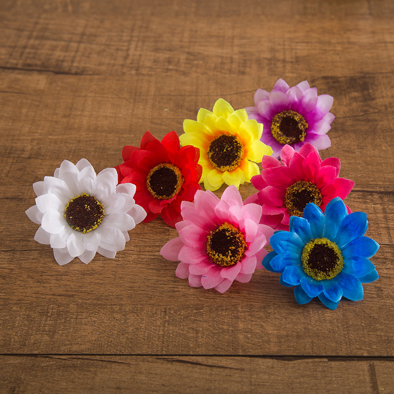 Simulation sunflower 7cm sunflower corsage Daisy home decoration flower arrangement decoration factory supply
