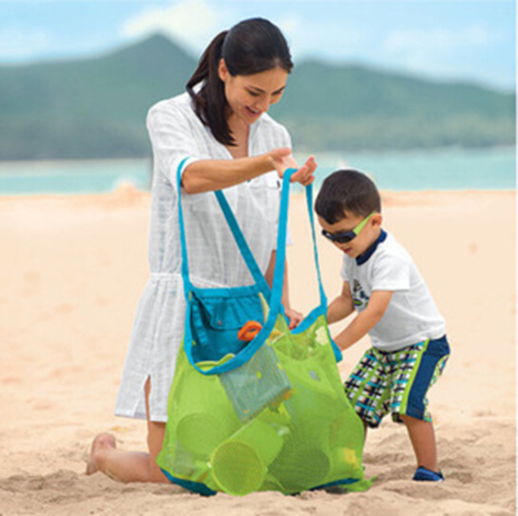 Summer Children's Beach Mesh Bag Oversized Toy Storage Bag Sand Digging Tool Mesh Beach Bag Mesh Beach Bag
