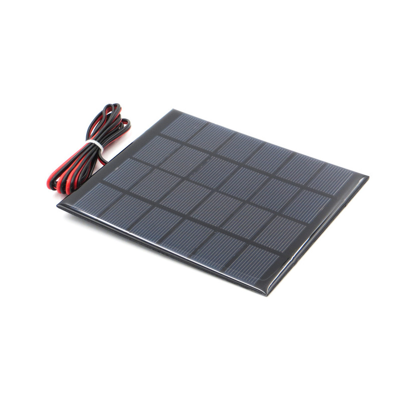 6v2w太陽光発電滴ゴム小板 + 100cm赤黒線diy製作オーダーソーラーパネル|undefined