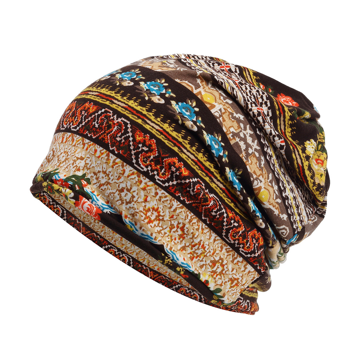 Amazon Supply spring and summer men's and women's pile hat cotton polyester ear protection toe cap pullover hat scarf