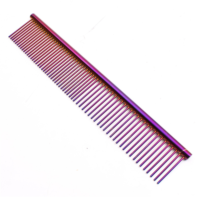 Color pet row comb comb Teddy comb dog hair comb large dog open knot comb steel comb beauty cleaning supplies