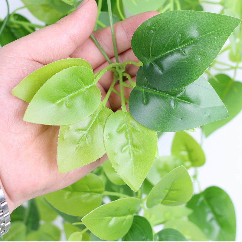 Artificial Green Wall Hanging Artificial Flower Vine Vine Green Plant Wall Living Room Indoor Green Plant Leaf Decorative Chlorophytum
