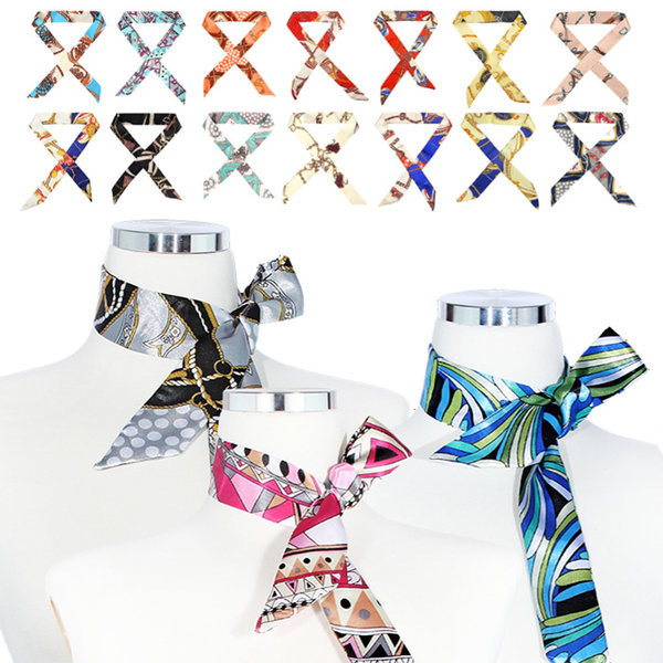 Xiangchen New Style Slender Tape Handle Silk Scarf Small Ribbon Decorative Bag with Women's in stock Small Scarf
