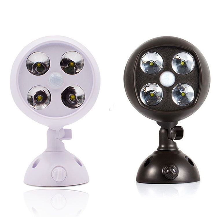 Spot 4LED owl spotlight outdoor garage courtyard street lamp rotatable human body induction wall lamp a generation of hair