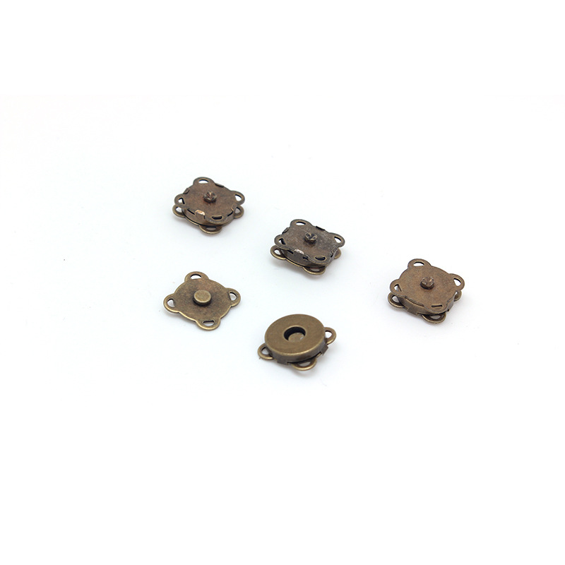 Spot 10mm14mm18mm ordinary strong magnetic ferromagnetic iron buckle plum hand sewing magnetic buckle invisible buckle