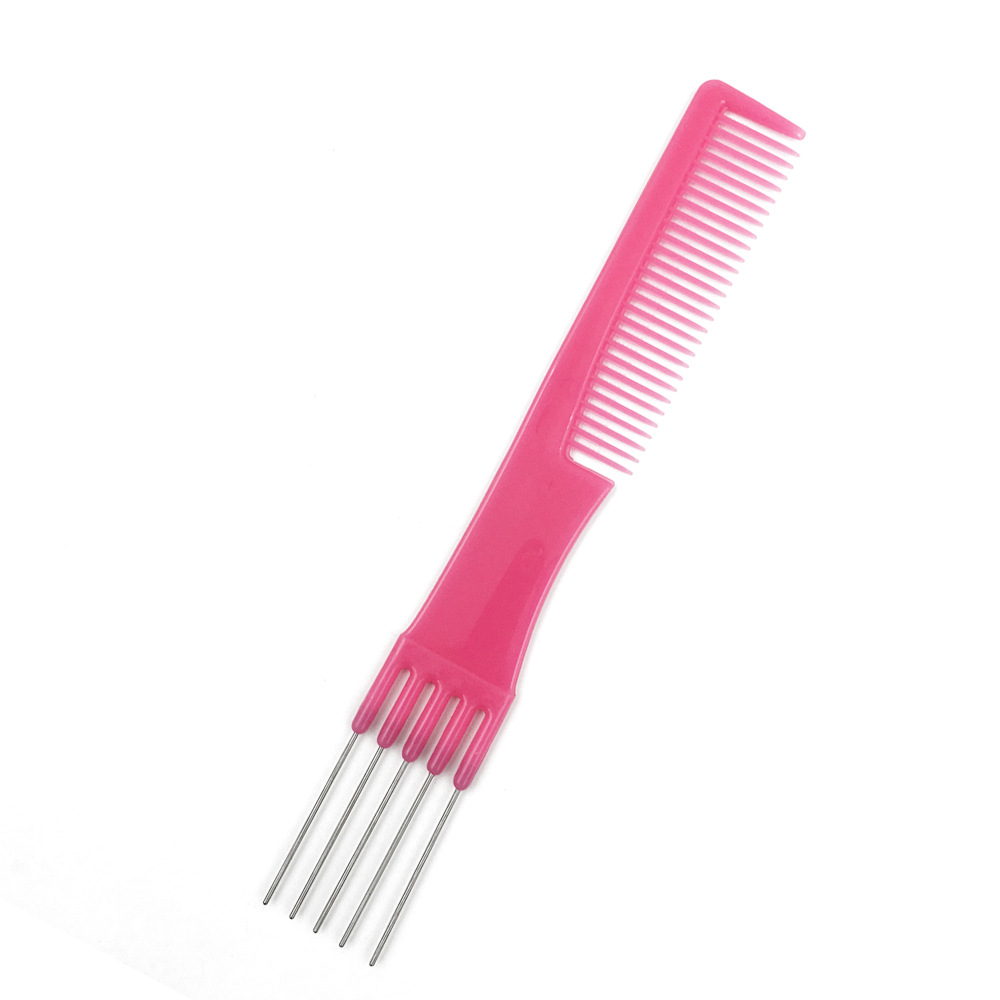 Yisheng factory multi-functional hair comb dense tooth steel needle tail fork comb