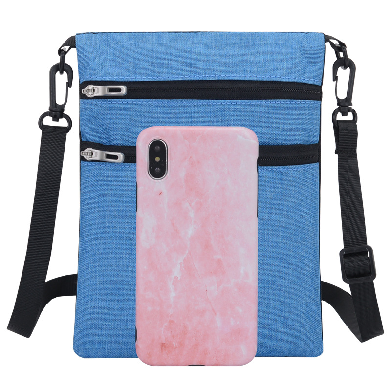 Jun Le Tu Fashion New Shoulder Crossbody Bag Waterproof Mobile Phone Bag Travel Abroad Certificate Passport Neck Bag