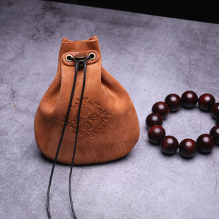 Double-sided velvet double-layer packaging storage bag jewelry postage bracelet leather high silk beam mouth thickened version text play bag