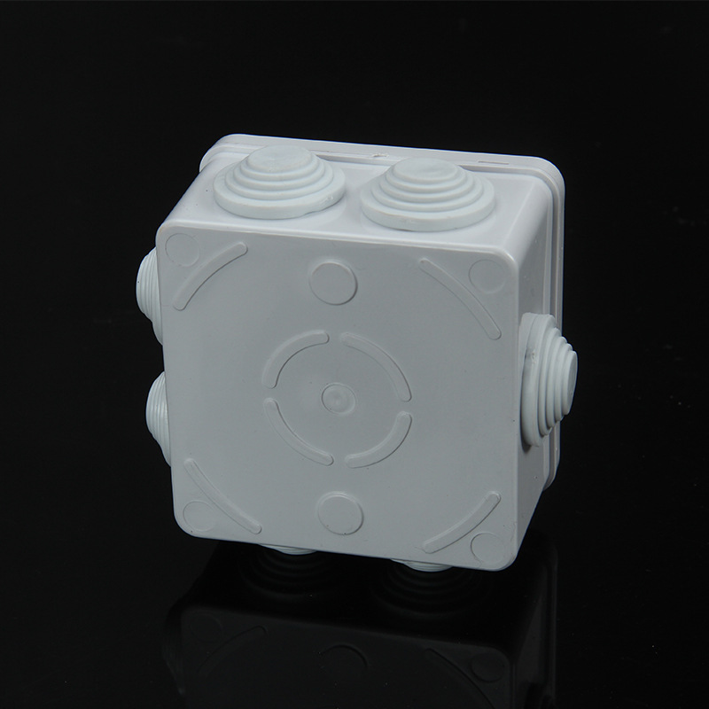 Factory Direct Sale ABS Waterproof Connector Box 85x85x50mm Wire Distribution Box Terminal Box Waterproof Box Plastic