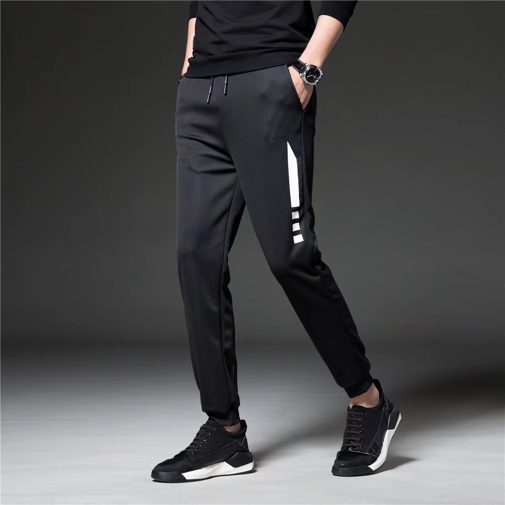 Spring and Autumn New Teenager Trendy Men's Casual Pants Trousers Sports Pants Korean Style Men's Slim-fit Small Feet