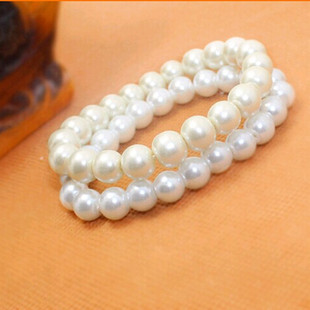 Beaded bracelet pearl bracelet 8MM beads bracelet stall small goods wholesale 2 yuan shop elastic bracelet